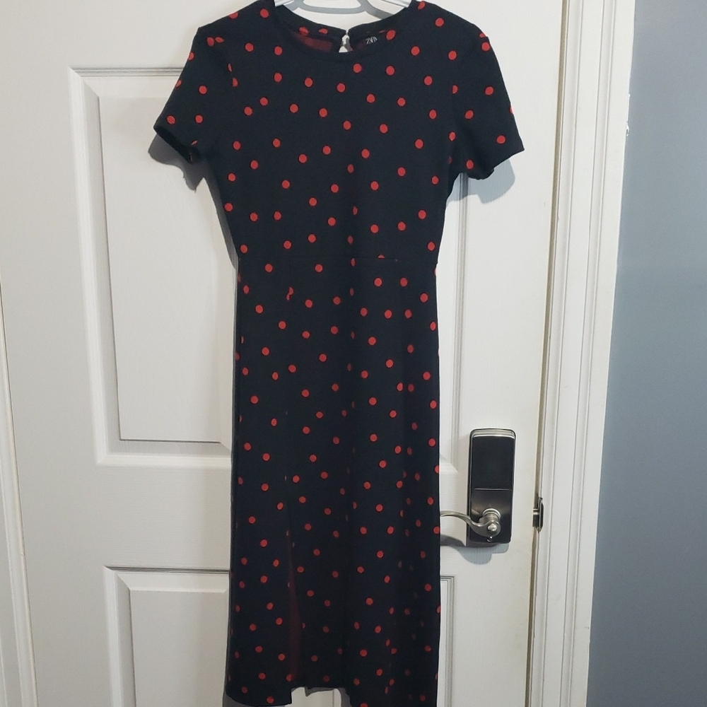 Zara Polka Dot Red&Black Dress